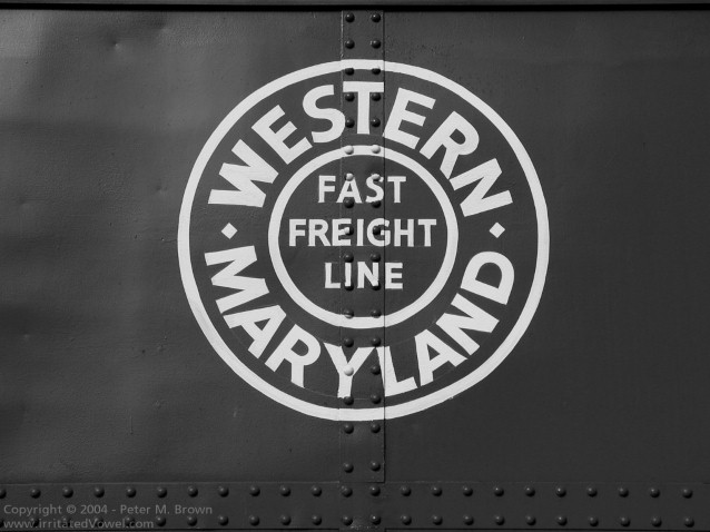 Western Maryland Railway Caboose 1826 Herald Grayscale (Preview)
